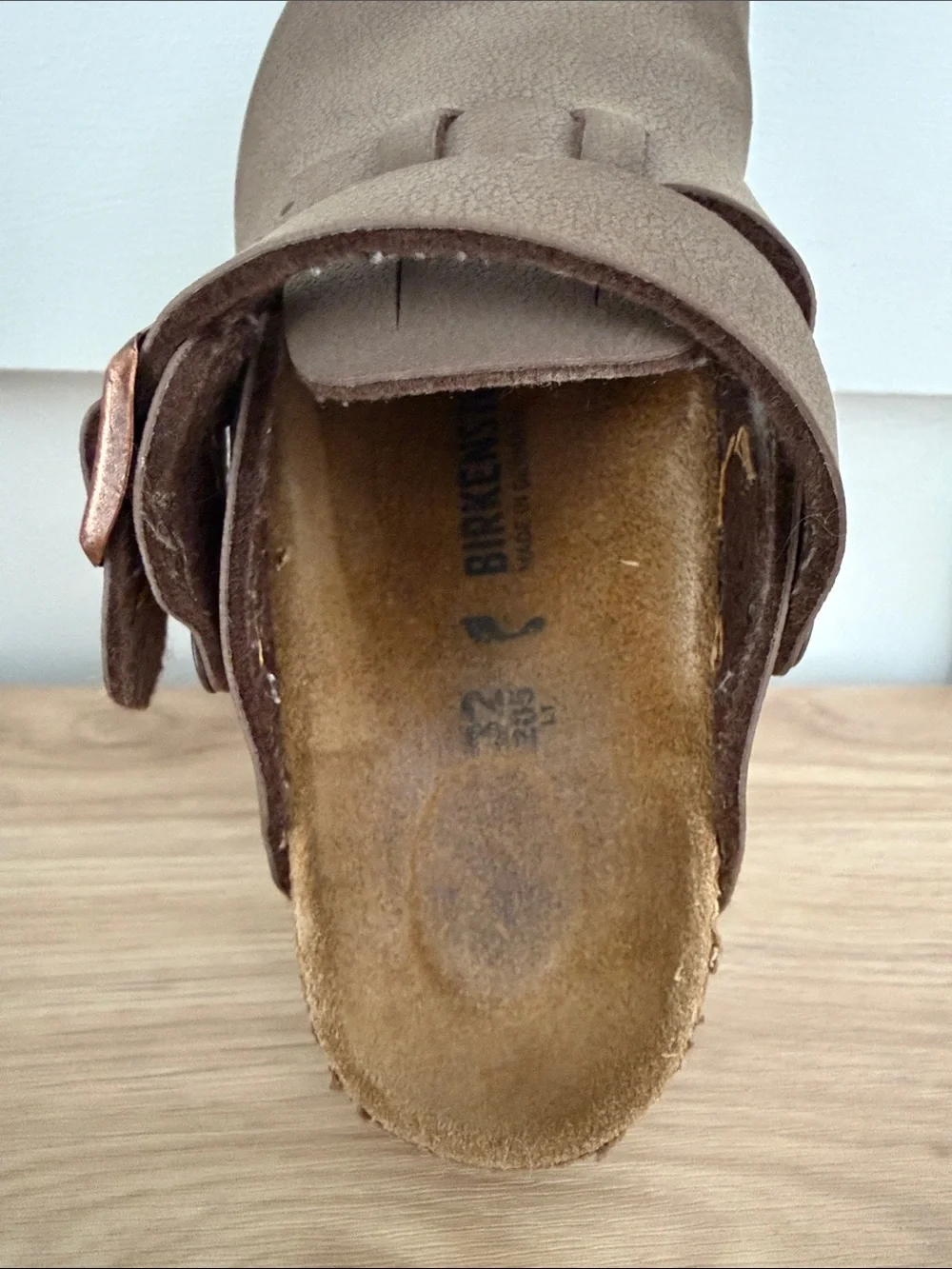 Birkenstock Kids Brown Double-Buckle Clog Sandals
